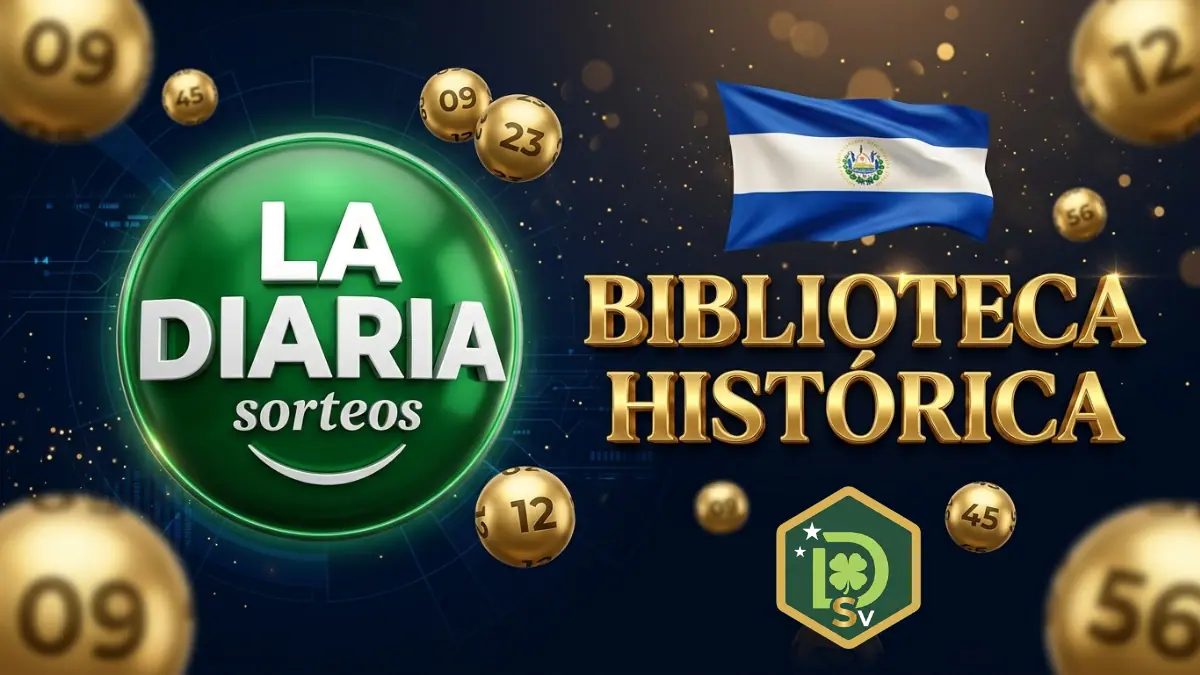 Banner oficial de La Diaria El Salvador con accesos a los resúmenes mensuales y archivo de sorteos.