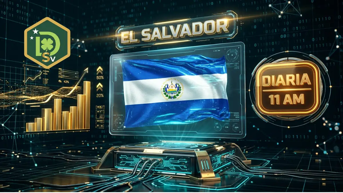 Sorteo de La Diaria 11 AM de El Salvador hoy con bandera nacional y estadísticas en DataLotoSV